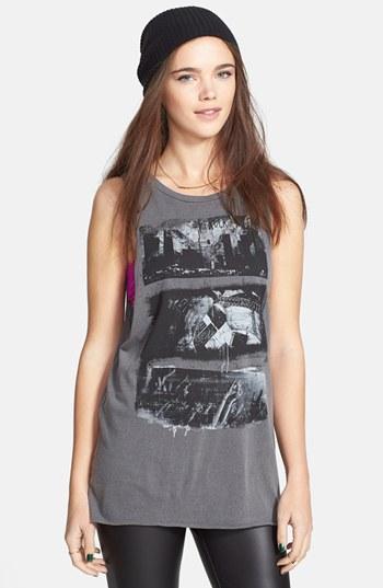 C+b 'rock Life' Graphic Muscle Tee (juniors)