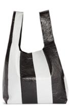 Balenciaga Supermarket Shopper Stripe Leather Bag -