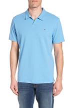 Men's Vineyard Vines Solid Linen & Cotton Polo - Blue