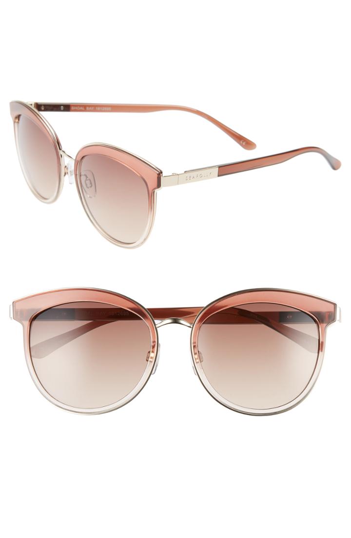 Women's Seafolly Shoal Bay 54mm Cat Eye Sunglasses - Syrup