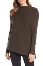 Women's Nordstrom Signature Cashmere Asymmetrical Pullover - Green
