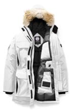 Women's Canada Goose Expedition Hooded Down Parka With Genuine Coyote Fur Trim (0) - White