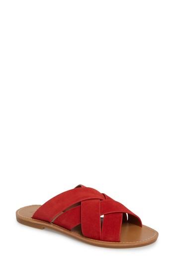 Women's Marc Fisher D Raida Slide Sandal, Size 8.5 M - Red