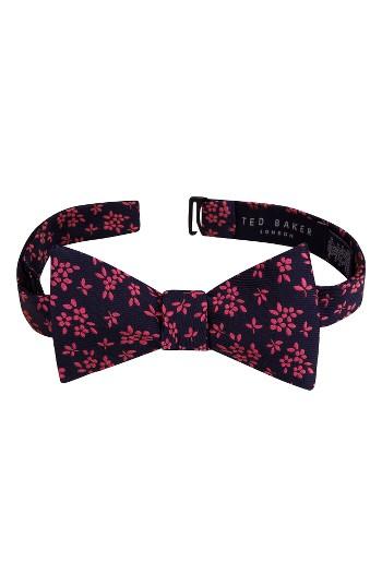 Men's Ted Baker London Mauby Floral Silk Bow Tie, Size - Pink