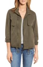 Women's Caslon Drawstring Hem Utility Jacket - Green
