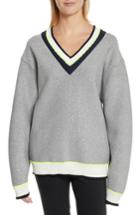 Women's Opening Ceremony Disco Sport Cable Neck Sweater - Metallic