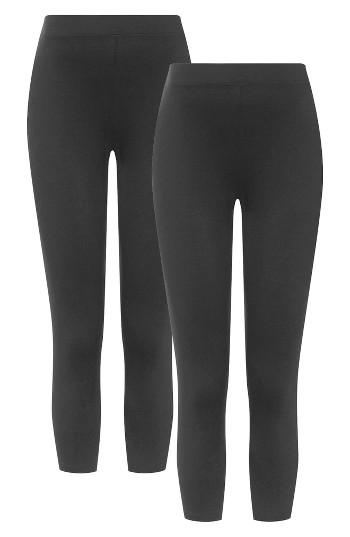 Women's Topshop 2-pack Maternity Capri Leggings Us (fits Like 0-2) - Black
