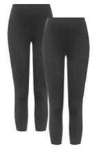 Women's Topshop 2-pack Maternity Capri Leggings Us (fits Like 0-2) - Black