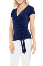 Women's Vince Camuto Faux Wrap Tie Hem Top - Blue
