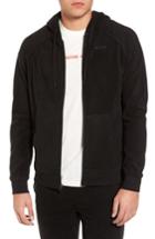 Men's Rvca Slider Zip Through Fleece Hoodie, Size - Black