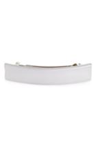France Luxe Grooved Rectangle Barrette, Size - Metallic