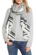 Women's Tory Burch Fine Lines Logo Scarf