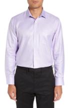Men's Nordstrom Men's Shop Trim Fit Microgrid Dress Shirt .5 - 32/33 - Purple