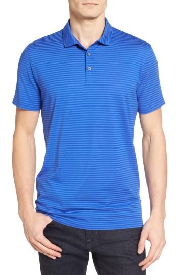 Men's Boss Press Tonal Stripe Polo - Blue