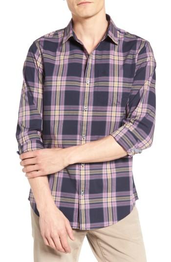 Men's Original Penguin Heritage Slim Fit Plaid Woven Shirt - Blue