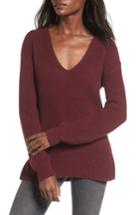 Women's Bp. V-neck Sweater - Burgundy