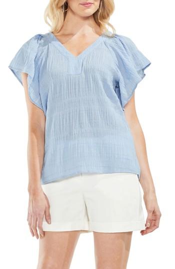 Women's Vince Camuto Flutter Sleeve Smocked Top