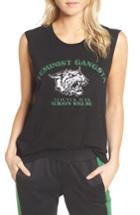 Women's Pam & Gela Feminist Gangsta Muscle Tank - Black
