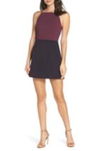 Women's French Connection Whisper Colorblock Minidress - Purple