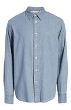 Men's Rag & Bone Fit 3 Chambray Denim Shirt, Size - Blue
