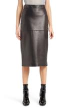 Women's Valentino Studded Lambskin Leather Skirt