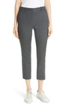 Women's Theory Treeca Shadow Jacquard Slim Crop Pants - Grey