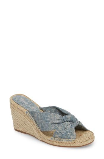 Women's Splendid Bautista Knotted Wedge Sandal M - Blue