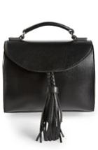 Emperia Bria Tassel Faux Leather Backpack - Black