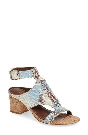 Women's Donald J Pliner Ellee Block Heel Sandal M - Blue