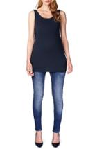 Women's Noppies 'amsterdam' Scoop Neck Long Maternity Top - Blue
