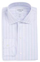 Men's Ledbury The Loder Check Slim Fit Dress Shirt .5 - Purple