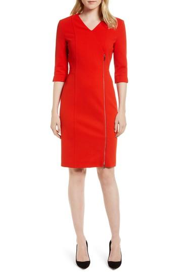 Women's Boss Deazema Sheath Dress - Orange
