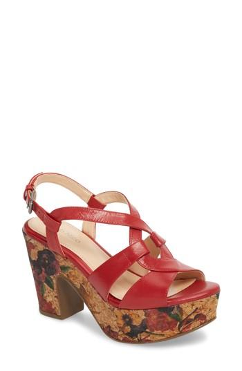 Women's Klub Nico Victoria Platform Sandal M - Red
