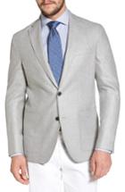 Men's David Donahue Arnold Classic Fit Wool & Silk Blazer R - Grey
