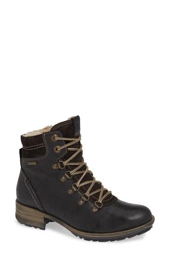 Women's Josef Seibel Sandra 66 Waterproof Lace-up Bootie -5.5us / 36eu - Black