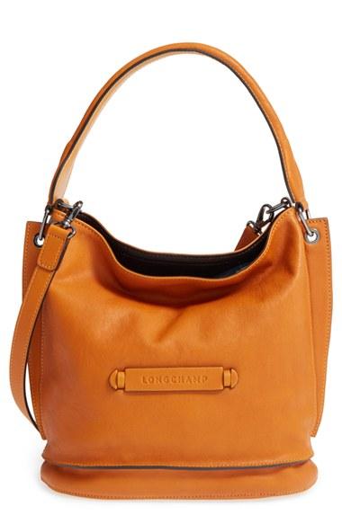 Longchamp '3d' Leather Crossbody Hobo -