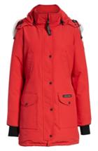 Women's Canada Goose 'trillium' Regular Fit Down Parka With Genuine Coyote Fur Trim (0) - Red