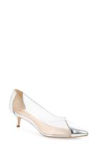 Women's Schutz Cyou Clear Pointy Toe Pump M - Metallic