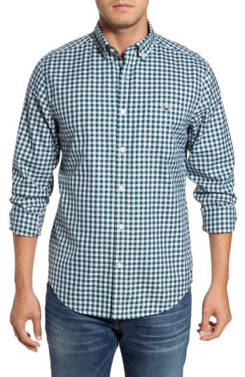 Men's Vineyard Vines Classic Fit Tucker Cliff Gingham Sport Shirt - Green