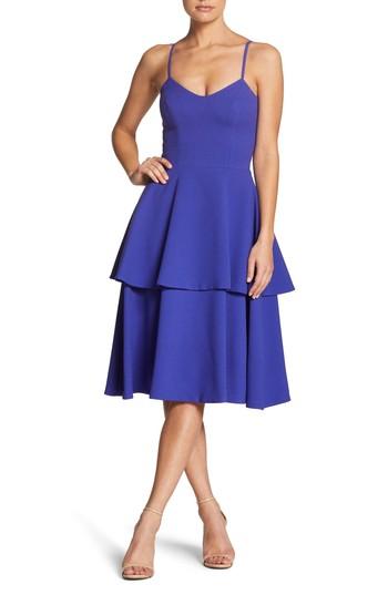 Women's Dress The Population Yasmin Tiered Dress - Blue