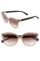 Women's Max Mara Tile 55mm Cat Eye Sunglasses - Nude