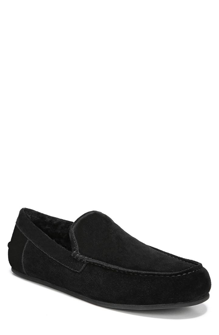 Men's Vince Gino Genuine Shearling Slipper M - Black