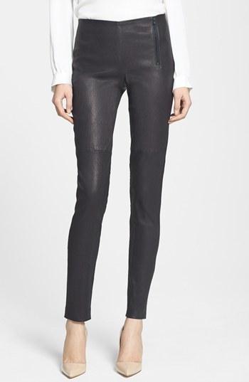 Theory 'redell L.' Leather Skinny Pants Womens