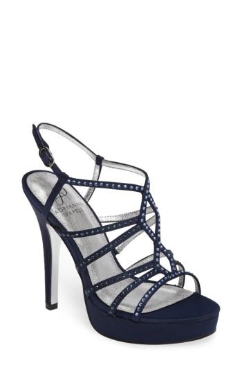 Women's Adrianna Papell Miranda Embellished Platform Sandal M - Blue