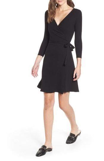 Women's Amour Vert Theodora Rib Wrap Dress - Black