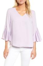 Women's Chelsea28 Asymmetrical Bell Sleeve Top, Size - Purple