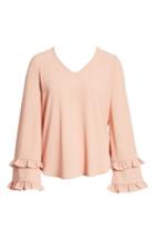 Women's Pleione Ruffle Bell Sleeve Top - Coral