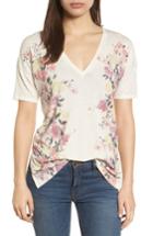 Women's Lucky Brand White Floral Tee - White