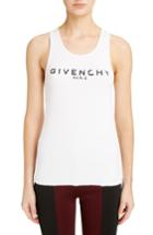Women's Givenchy Logo Ribbed Tank Top - White
