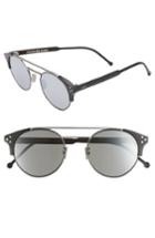 Men's Cutler And Gross 50mm Polarized Round Sunglasses - Palladium And Black/ Silver
